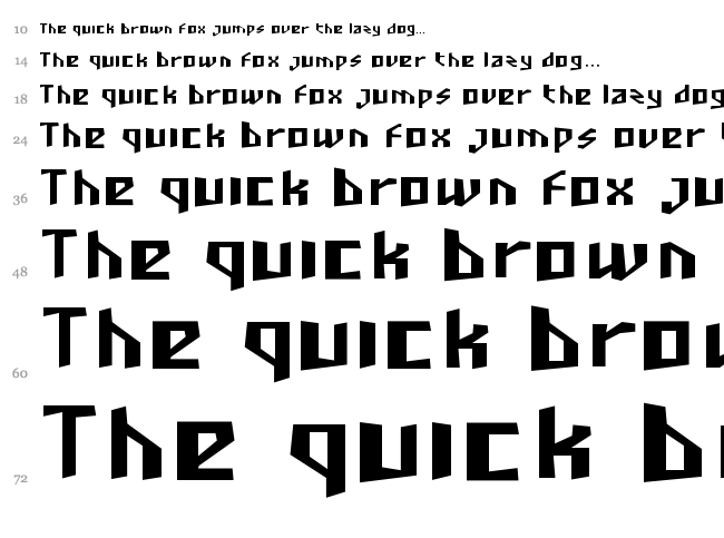 SF Junk Culture font waterfall
